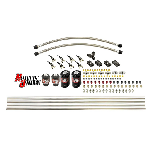 Nitrous Outlet 8 Cylinder Solenoids Forward Direct Port Conversion Kit - Two .122 Nitrous Solenoids/Two .177 Fuel Solenoid...
