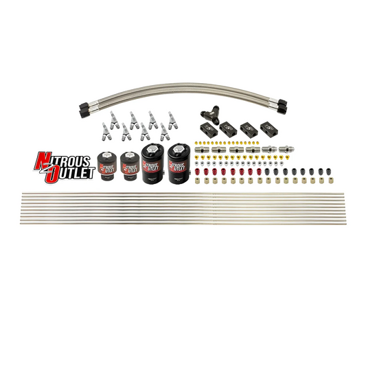 Nitrous Outlet 8 Cylinder Solenoids Forward Direct Port Conversion Kit - Two .112 Nitrous Solenoids/Two .177 Fuel Solenoid...