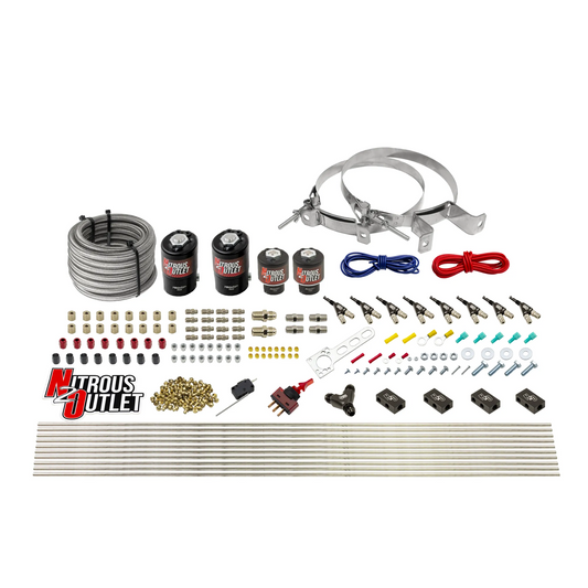 Nitrous Outlet 8 Cylinder Direct Port System - Two .122 Nitrous Solenoids/Two .177 Fuel Solenoids/Compact Distribution Blo...