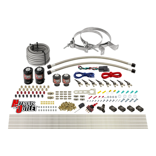 Nitrous Outlet 8 Cylinder Direct Port System - Two .122 Nitrous Solenoids/Two .177 Fuel Solenoids/Compact Distribution Blo...