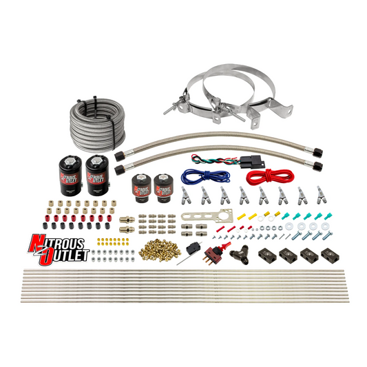 Nitrous Outlet 8 Cylinder Direct Port System - Two .112 Nitrous Solenoids/Two .177 Fuel Solenoids/Compact Distribution Blo...