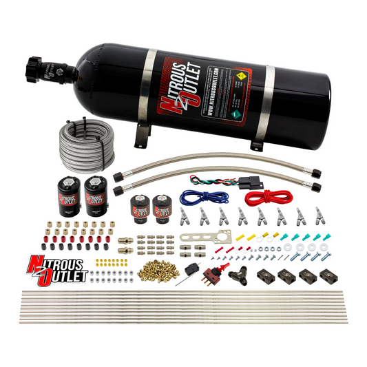 Nitrous Outlet 8 Cylinder Direct Port System - Two .112 Nitrous Solenoids/Two .177 Fuel Solenoids/Compact Distribution Blo...