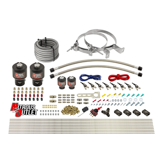 Nitrous Outlet 8 Cylinder Direct Port System - Two .178 Trashcan Nitrous Solenoids/Two .177 Fuel Solenoids/Compact Distrib...