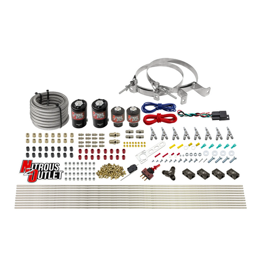 Nitrous Outlet 8 Cylinder Direct Port System - Two .122 Nitrous Solenoids/Two .177 Fuel Solenoids/Compact Distribution Blo...