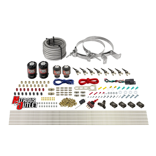 Nitrous Outlet 8 Cylinder Direct Port System - Two .112 Nitrous Solenoids/Two .177 Fuel Solenoids/Compact Distribution Blo...