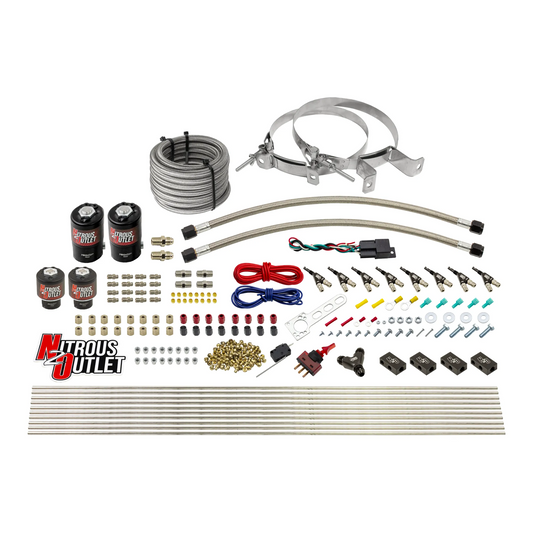 Nitrous Outlet 8 Cylinder Direct Port System - Two .122 Nitrous Solenoids/Two .177 Fuel Solenoids/Compact Distribution Blo...