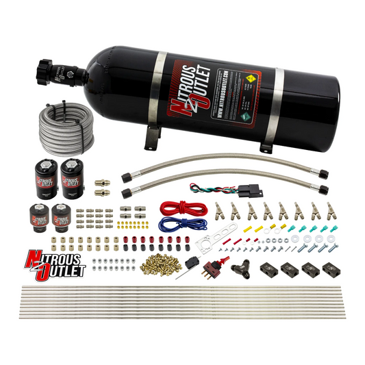 Nitrous Outlet 8 Cylinder Direct Port System - Two .122 Nitrous Solenoids/Two .177 Fuel Solenoids/Compact Distribution Blo...