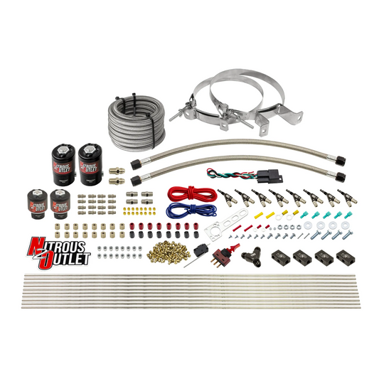 Nitrous Outlet 8 Cylinder Direct Port System - Two .122 Nitrous Solenoids/Two .177 Fuel Solenoids/Compact Distribution Blo...
