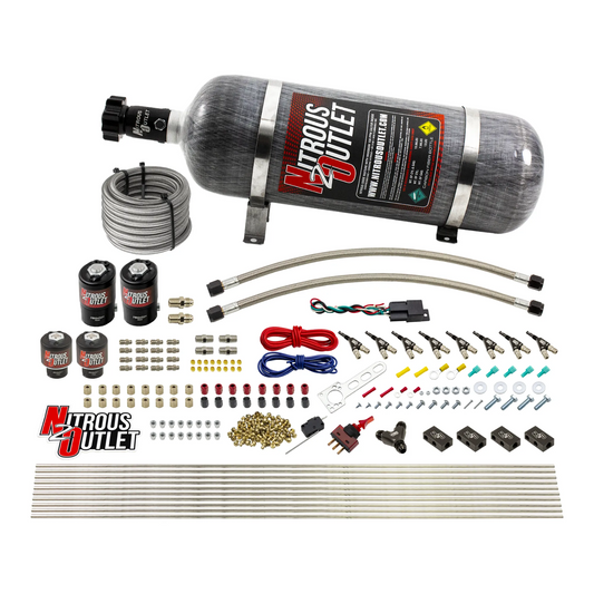 Nitrous Outlet 8 Cylinder Direct Port System - Two .112 Nitrous Solenoids/Two .177 Fuel Solenoids/Compact Distribution Blo...