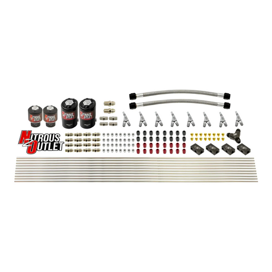 Nitrous Outlet 8 Cylinder Solenoids Forward Direct Port Conversion Kit - Two .112 Nitrous Solenoids/Two .177 Fuel Solenoid...