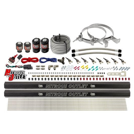 Nitrous Outlet 8 Cylinder Direct Port System - Two .122 Nitrous Solenoids/Two .177 Fuel Solenoids/Two Dual Passage Injecti...