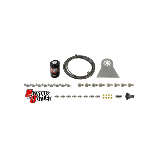 Nitrous Outlet Dry 8 Cylinder Solenoids forward Direct Port Conversion Kit  - .122 Nitrous Solenoid/Nylon Hose/Showerhead ...