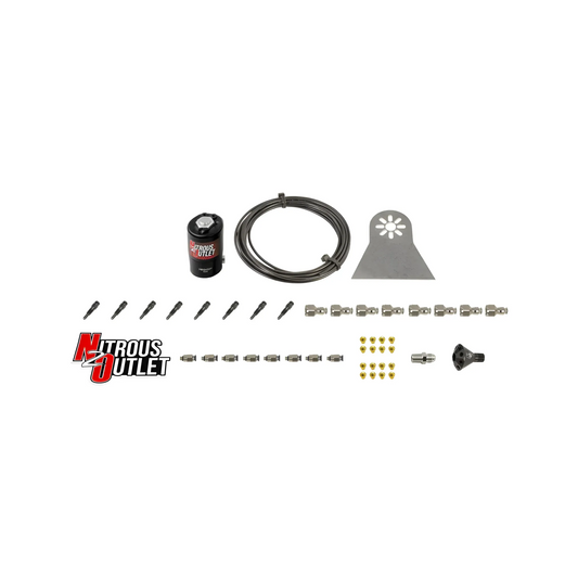 Nitrous Outlet Dry 8 Cylinder Solenoids forward Direct Port Conversion Kit  - .122 Nitrous Solenoid/Nylon Hose/Showerhead ...