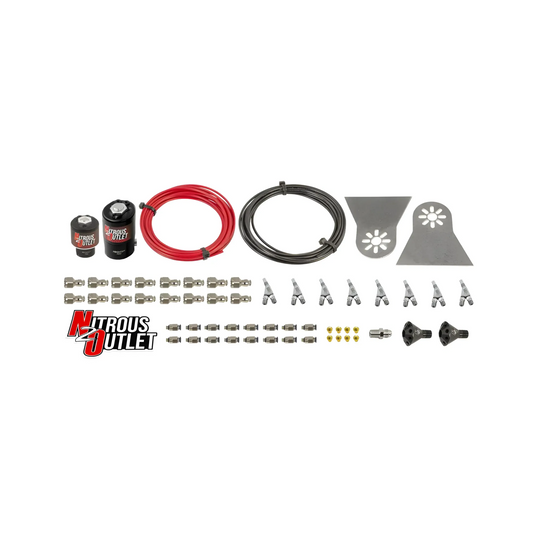 Nitrous Outlet 8 Cylinder Solenoids forward Direct Port Conversion Kit  - .122 Nitrous Solenoid/.177 Fuel Solenoid/Nylon H...