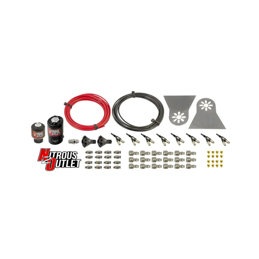 Nitrous Outlet 8 Cylinder Solenoids forward Direct Port Conversion Kit  - .122 Nitrous Solenoid/.177 Fuel Solenoid/Nylon H...