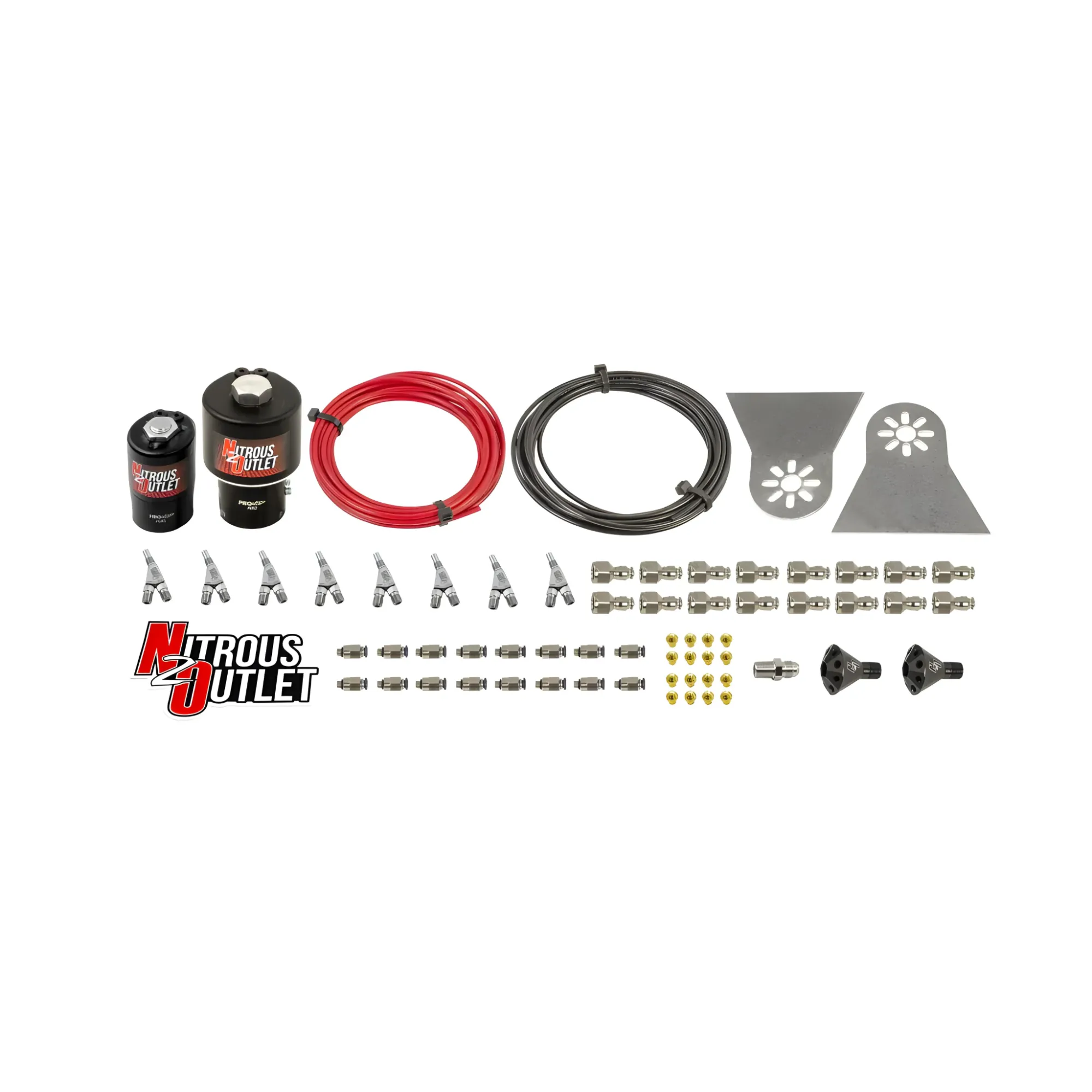 Nitrous Outlet 8 Cylinder Solenoids forward Direct Port Conversion Kit  - .178 Trashcan Nitrous Solenoid/.310 Fuel Solenoi...