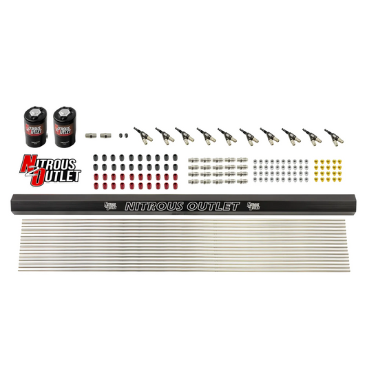 Nitrous Outlet 10 Cylinder Solenoids Forward Direct Port Conversion Kit - .122 Nitrous Solenoid/.310 Fuel Solenoid/Injecti...