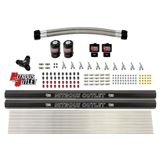Nitrous Outlet 10 Cylinder Solenoids Forward Direct Port Conversion Kit - Two .122 Nitrous Solenoids/Two .177 Fuel Solenoi...