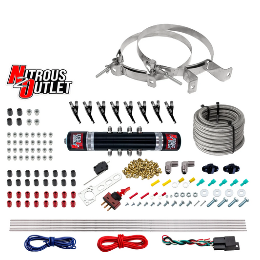 Nitrous Outlet 8 Cylinder 'Black Widow' Direct Port System - .122 Nitrous Solenoid/.310 Fuel Solenoid/Solenoid Distributio...