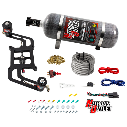 Nitrous Outlet 4150 Stinger 3 Race System - Hard-line/.178 Trashcan Nitrous Solenoid/.310 Fuel Solenoid/Boomerang Solenoid...