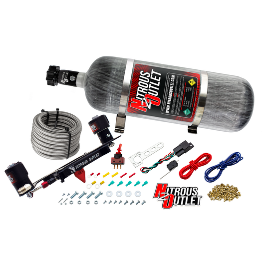 Nitrous Outlet 4150 Stinger 4 Race System - Hard-line/.178 Trashcan Nitrous Solenoid/.310 Fuel Solenoid/Boomerang Solenoid...