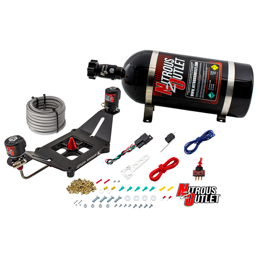Nitrous Outlet 4150 Stinger 2 System - Hard-line/.122 Nitrous Solenoid/.177 Fuel Solenoid/Deep Break Solenoid Bracket/Sole...