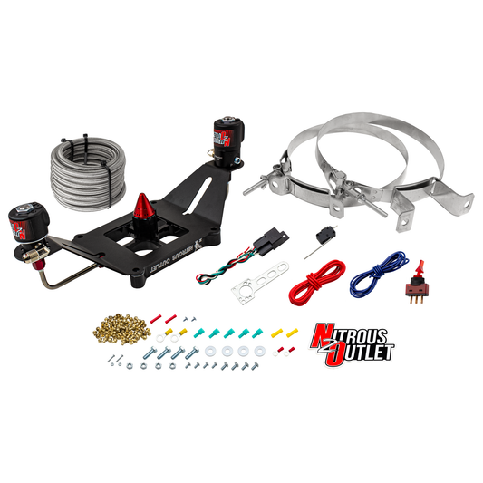 Nitrous Outlet 4150 Stinger 3 System - Hard-line/.122 Nitrous Solenoid/.177 Fuel Solenoid/Deep Break Solenoid Bracket/Sole...