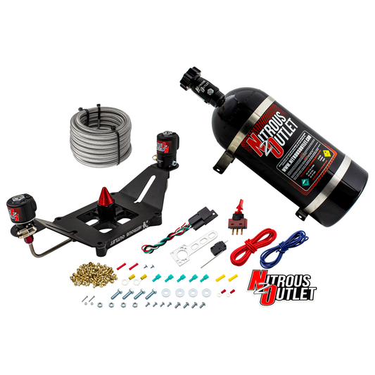 Nitrous Outlet 4150 Stinger 3 System - Hard-line/.122 Nitrous Solenoid/.177 Fuel Solenoid/Deep Break Solenoid Bracket/Sole...