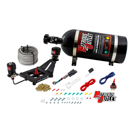 Nitrous Outlet 4150 Stinger 2 Race System - Hard-line/.178 Trashcan Nitrous Solenoid/.310 Fuel Solenoid/Deep Break Solenoi...