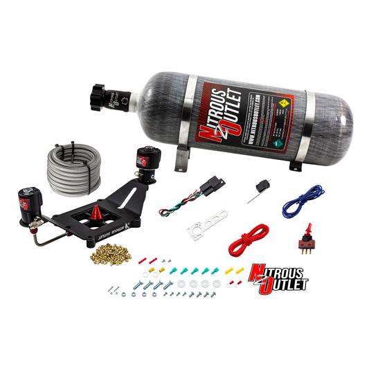 Nitrous Outlet 4150 Stinger 2 Race System - Hard-line/.178 Trashcan Nitrous Solenoid/.310 Fuel Solenoid/Deep Break Solenoi...
