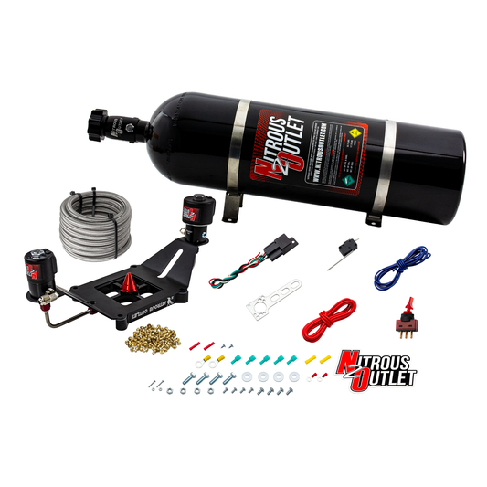 Nitrous Outlet 4150 Stinger 2 Race System - Hard-line/.178 Trashcan Nitrous Solenoid/.310 Fuel Solenoid/Deep Break Solenoi...