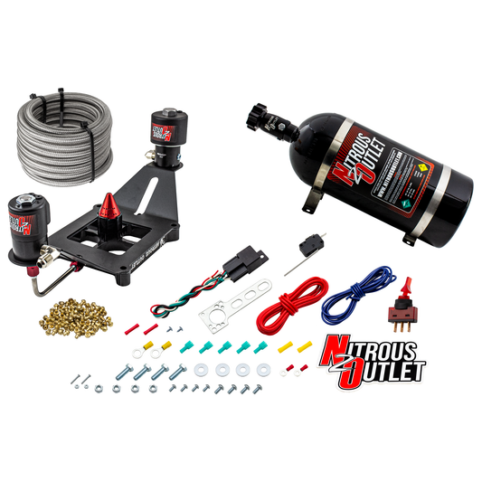 Nitrous Outlet 4150 Stinger 3 Race System - Hard-line/.178 Trashcan Nitrous Solenoid/.310 Fuel Solenoid/Deep Break Solenoi...