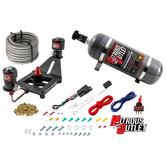Nitrous Outlet 4150 Stinger 3 Race System - Hard-line/.178 Trashcan Nitrous Solenoid/.310 Fuel Solenoid/Deep Break Solenoi...