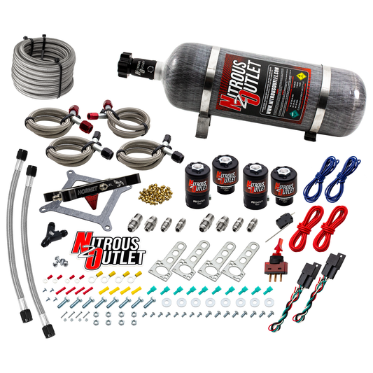 Nitrous Outlet 4150  Hornet 2 Dual Stage System - Two .122 Nitrous Solenoids/Two .177 Fuel Solenoids/Universal Solenoid Br...
