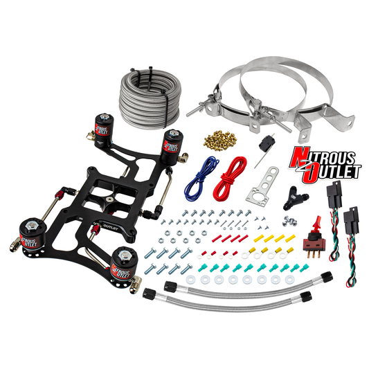 Nitrous Outlet 4150 Hornet 2 Dual Stage System - Hard-line/Two .122 Nitrous Solenoids/Two .177 Fuel Solenoids/Four Solenoi...