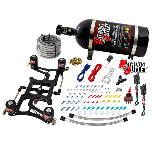 Nitrous Outlet 4150 Hornet 2 Dual Stage System - Hard-line/Two .122 Nitrous Solenoids/Two .177 Fuel Solenoids/Four Solenoi...