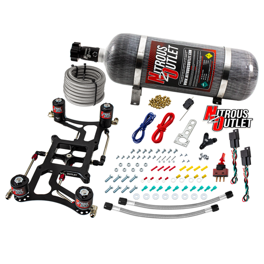 Nitrous Outlet 4150 Hornet 2 Dual Stage System - Hard-line/Two .122 Nitrous Solenoids/Two .177 Fuel Solenoids/Four Solenoi...