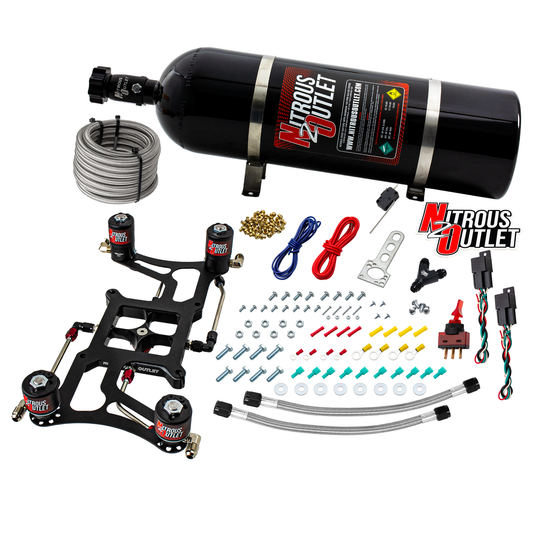 Nitrous Outlet 4150 Hornet 2 Dual Stage System - Hard-line/Two .122 Nitrous Solenoids/Two .177 Fuel Solenoids/Four Solenoi...