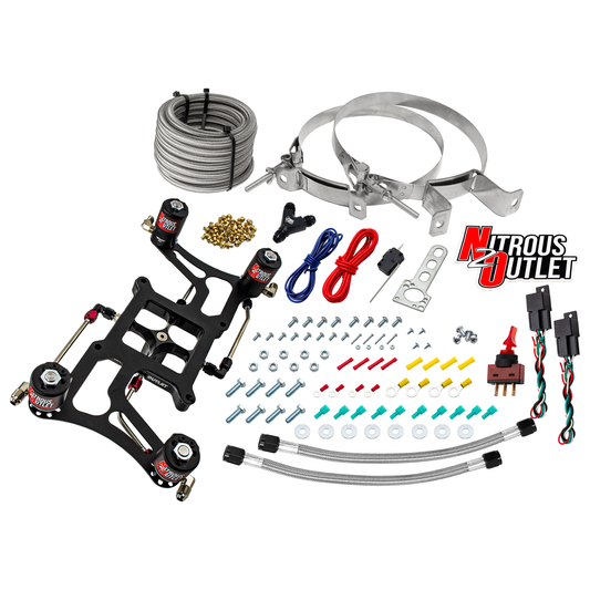 Nitrous Outlet 4150 Hornet 3 Dual Stage System - Hard-line/Two .122 Nitrous Solenoids/Two .177 Fuel Solenoids/Four Solenoi...