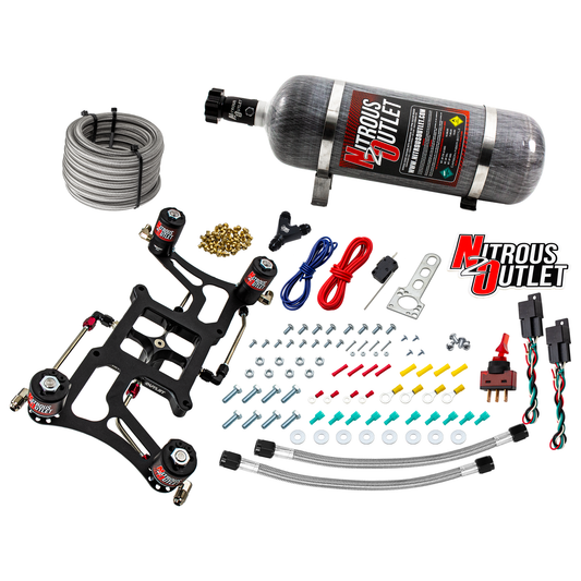 Nitrous Outlet 4150 Hornet 3 Dual Stage System - Hard-line/Two .122 Nitrous Solenoids/Two .177 Fuel Solenoids/Four Solenoi...
