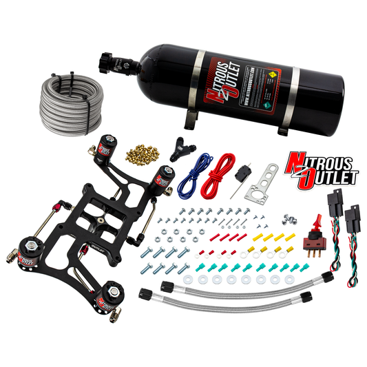 Nitrous Outlet 4150 Hornet 3 Dual Stage System - Hard-line/Two .122 Nitrous Solenoids/Two .177 Fuel Solenoids/Four Solenoi...