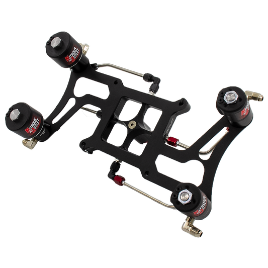 Nitrous Outlet 4150 Hornet 3 Race Dual Stage Solenoid Forward Conversion Kit - Hard-line/Two .178 Trashcan Nitrous Solenoi...