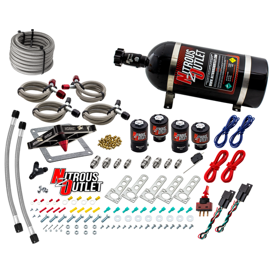 Nitrous Outlet 4500  Hornet 2 Dual Stage System - Two .122 Nitrous Solenoids/Two .177 Fuel Solenoids/Universal Solenoid Br...