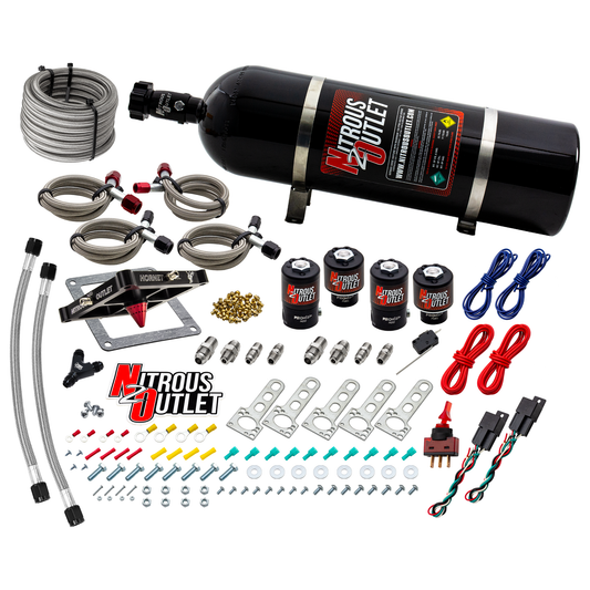 Nitrous Outlet 4500  Hornet 2 Dual Stage System - Two .122 Nitrous Solenoids/Two .177 Fuel Solenoids/Universal Solenoid Br...
