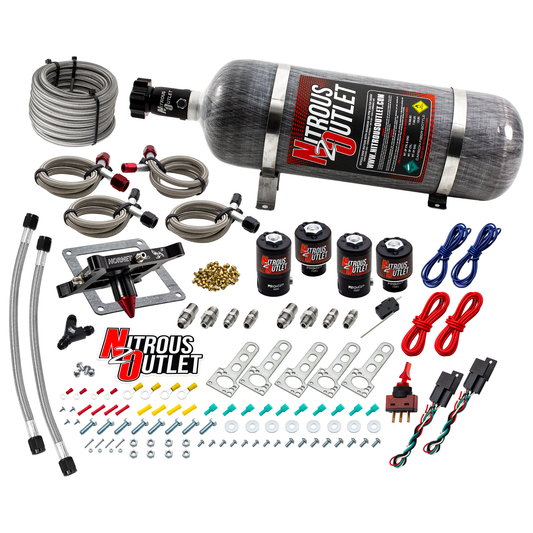 Nitrous Outlet 4500  Hornet 3 Dual Stage System - Two .122 Nitrous Solenoids/Two .177 Fuel Solenoids/Universal Solenoid Br...