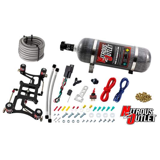 Nitrous Outlet 4500 Hornet 3 Dual Stage System - Hard-line/Two .122 Nitrous Solenoids/Two .177 Fuel Solenoids/Four Solenoi...