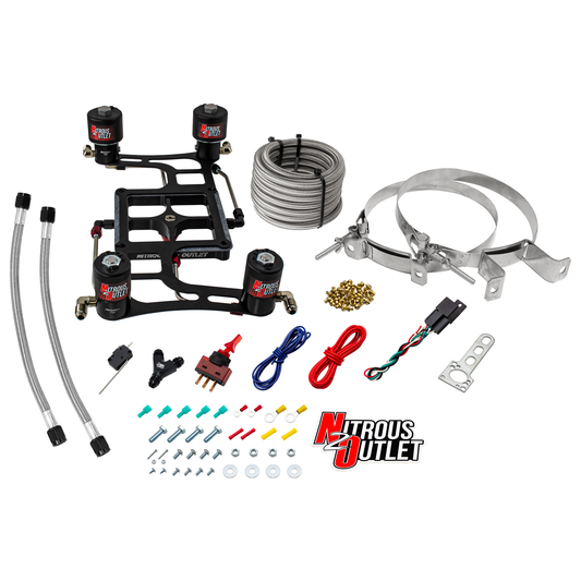 Nitrous Outlet 4500 Hornet 2 Race Dual Stage System - Hard-line/Two .178 Trashcan Nitrous Solenoids/Two .310 Fuel Solenoid...