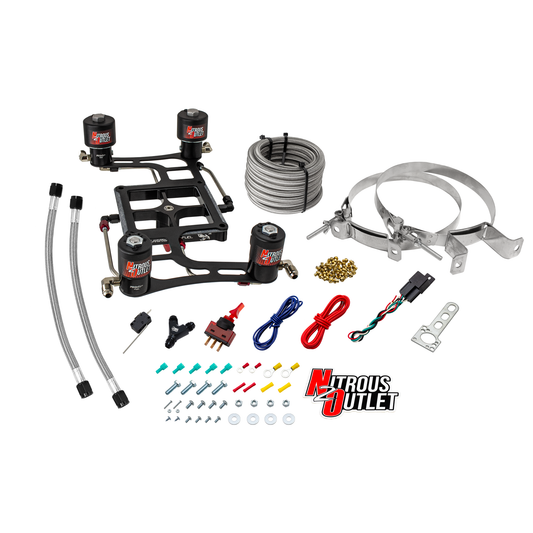 Nitrous Outlet 4500 Hornet 3 Race Dual Stage System - Hard-line/Two .178 Trashcan Nitrous Solenoids/Two .310 Fuel Solenoid...