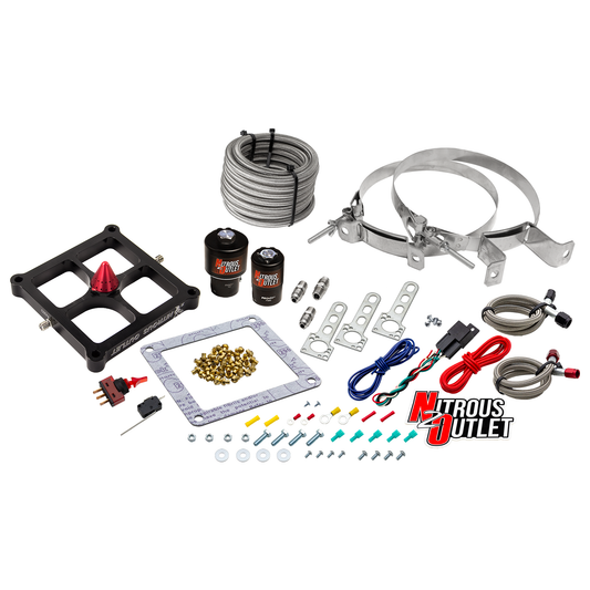 Nitrous Outlet 4500 Stinger 2 Race System - Braided Hoses/.178 Trashcan Nitrous Solenoid/.310 Fuel Solenoid/Universal Sole...