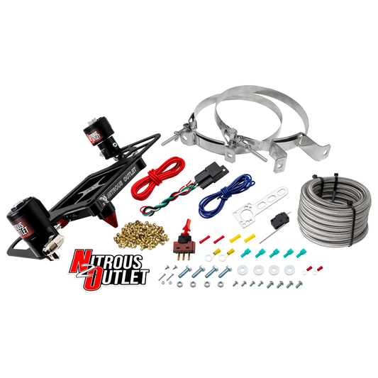 Nitrous Outlet 4500 Stinger 3 Race System - Hard-line/.178 Trashcan Nitrous Solenoid/.310 Fuel Solenoid/Boomerang Solenoid...